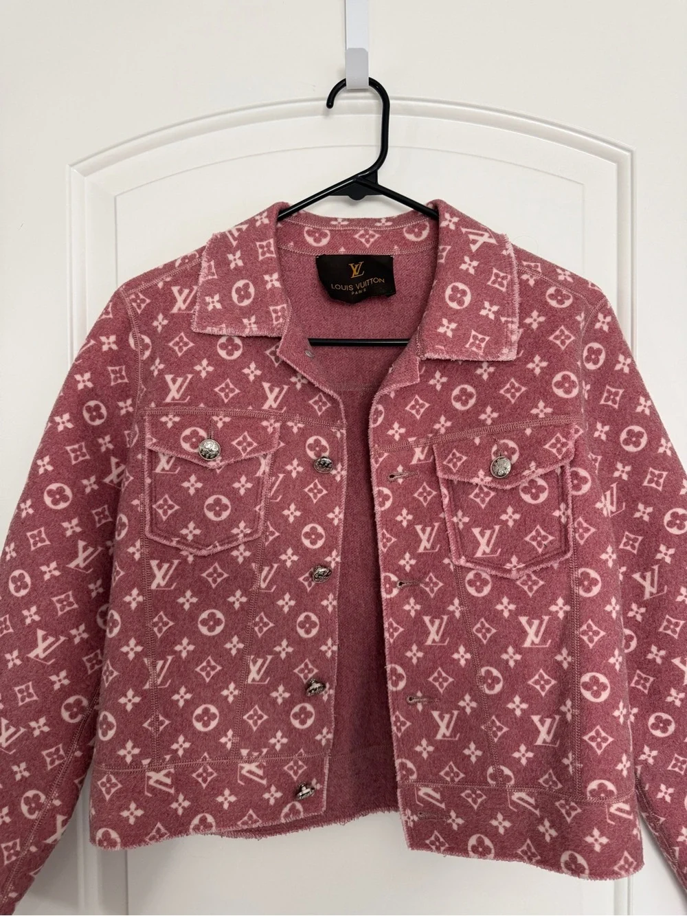 Louis Vuitton Rose Pink Monogram Cropped Jacket